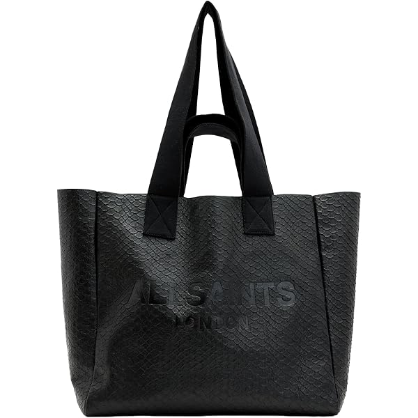 Amazon.com: AllSaints WOMEN'S W054XB IZZY LEATHER TOTE BLACK ONE